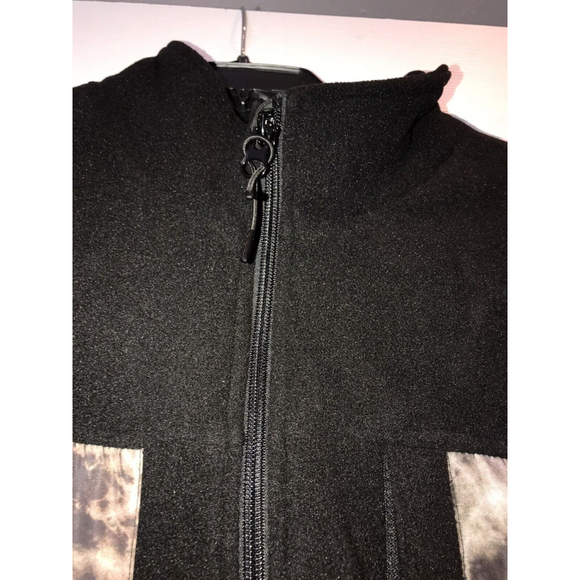 New PacSun Full Zip Polar Fleece Zip Up Hoodie Jacket Men's Black L - Picture 8 of 12